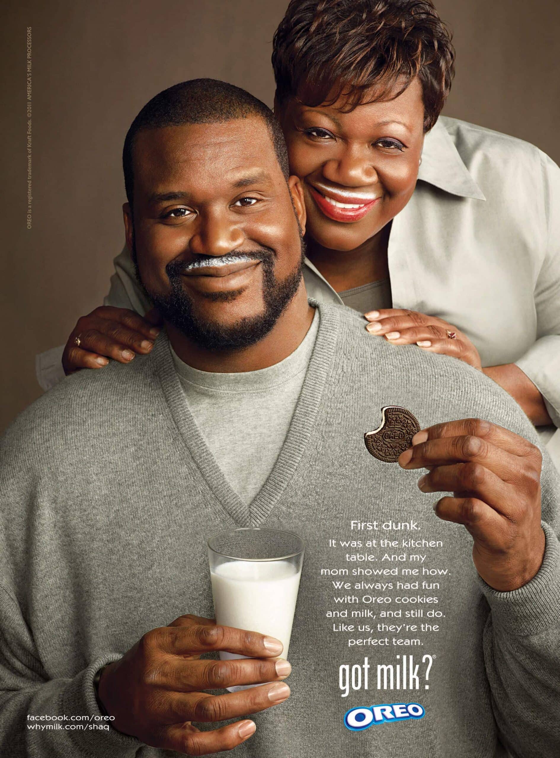 SHAQUILLE O'NEAL TEAMS UP WITH OREO AND MILK FOR ICONIC "GOT MILK?(R)" AD CAMPAIGN. 